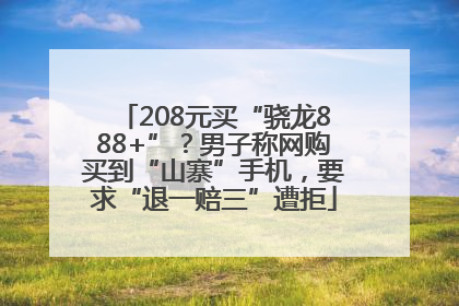208元买“骁龙888+”？男子称网购买到“山寨”手机，要求“退一赔三”遭拒