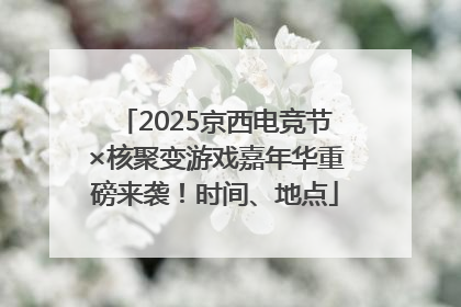 2025京西电竞节×核聚变游戏嘉年华重磅来袭！时间、地点