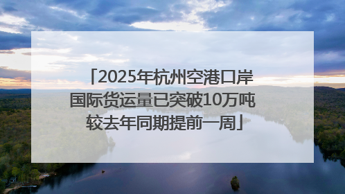 2025年杭州空港口岸国际货运量已突破10万吨 较去年同期提前一周