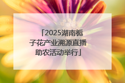 2025湖南栀子花产业溯源直播助农活动举行