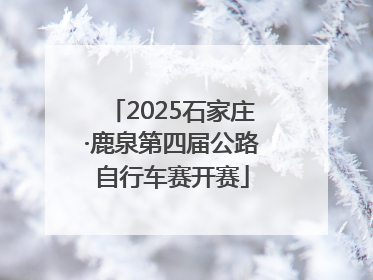 2025石家庄·鹿泉第四届公路自行车赛开赛