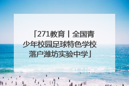 271教育丨全国青少年校园足球特色学校落户潍坊实验中学