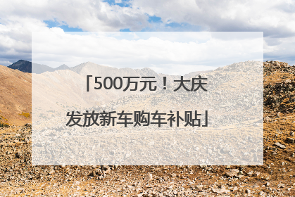 500万元！大庆发放新车购车补贴