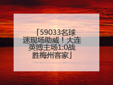 59033名球迷现场助威！大连英博主场1:0战胜梅州客家
