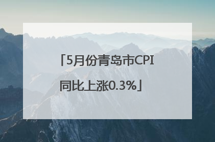 5月份青岛市CPI同比上涨0.3%