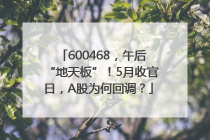 600468，午后“地天板”！5月收官日，A股为何回调？