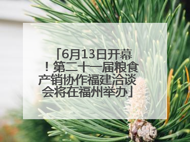 6月13日开幕！第二十一届粮食产销协作福建洽谈会将在福州举办