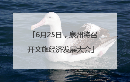6月25日，泉州将召开文旅经济发展大会