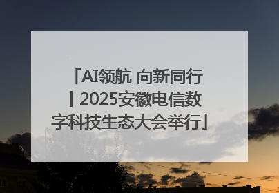 AI领航 向新同行丨2025安徽电信数字科技生态大会举行